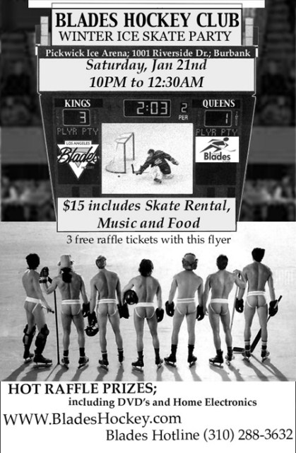 Sexy Gay Ice Skating Party Flyer